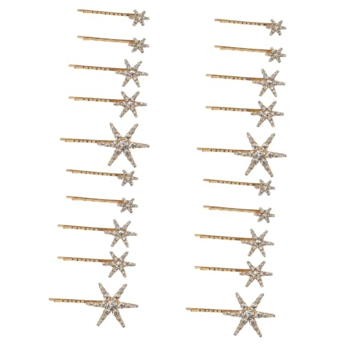 ifundom 20 Stk Galaxie-strass-haarspange Stern Haarspangen Star-clips Haarspangen Aus Metall Für Damen Brautkopfschmuck Für Die Hochzeit Party-haare Legierung Haarnadel Haare Hoch Fräulein von ifundom