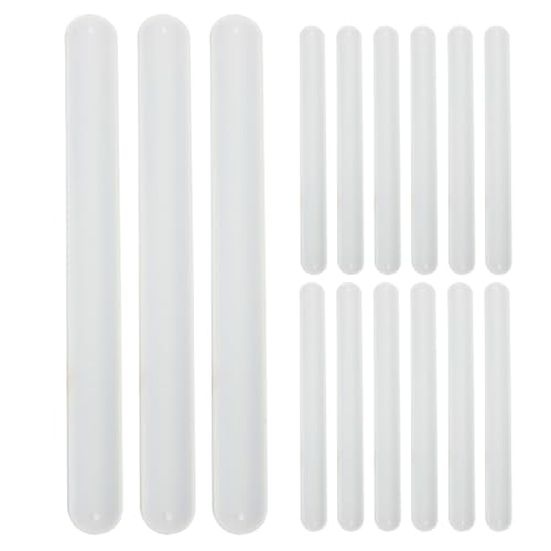 ifundom 20 Stück Teiliges Weißes DIY Silikon Slap Armband Blanko Snap Bänder Weiche Handgelenksbänder Für Bastelprojekte Geburtstag Halloween Weihnachten Kreative Malaktivitäten von ifundom