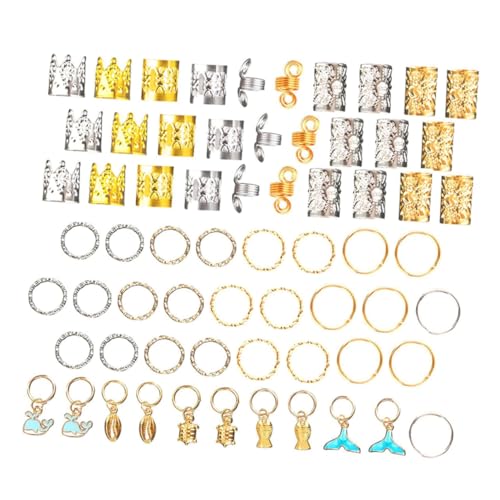 ifundom 200 Stück Teiliges Dreadlock Haarschmuck aus Legiertem Einfache Anwendung Vielseitige Haarringe für Zöpfe Rastazöpfe und Extensions Modische Haar dekoration für Damen von ifundom