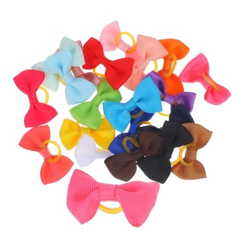 ifundom 20stücke Elastische Haargummis Mit Schleife Pferdeschwanzhalter Für Kleine Mädchen Haarschmuck Accessoires Für Kleinkinder Haargummis Zum Binden Von Haaren von ifundom