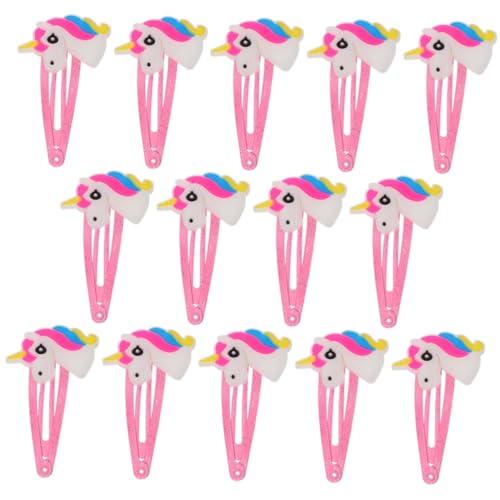 ifundom 20stücke Einhorn-haarspangen Für Mädchen Junge Mädchen-haarclips Dekorative Haar-accessoires Cartoon-haarclips Leuchtende Farben Weicher Langlebige Haarspangen Haarspange von ifundom