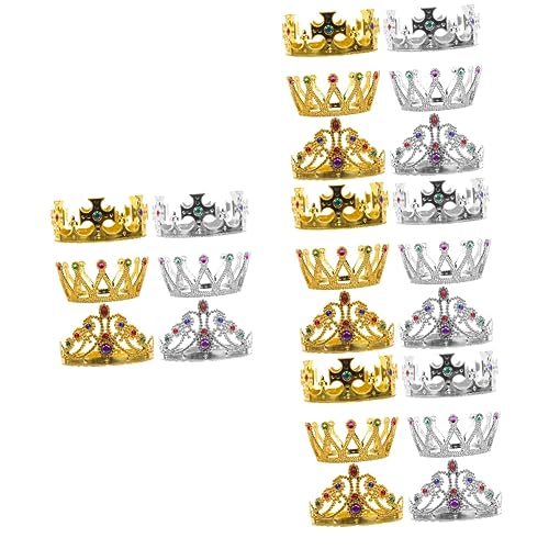 ifundom 24 Stk Krone Stirnband Kopfschmuck Dekorkrone Für Party Geburtstagskrone Der Prinzessin Prinzenkrone Für Jungen Königskrone Cosplay-krone Für Kinder Plastik Baby Kleidung Kronenhut von ifundom