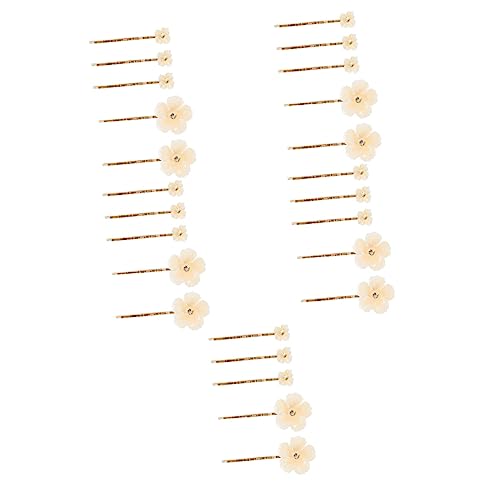 ifundom 25 Stk Braut Haarspange Haarschmuck Für Die Brautjungfer Perlenspangen Für Damen Brautjungfer Haarspange Französische Haare Haarspange Aus Kristall Klipp Die Blumen Abs Weiß von ifundom