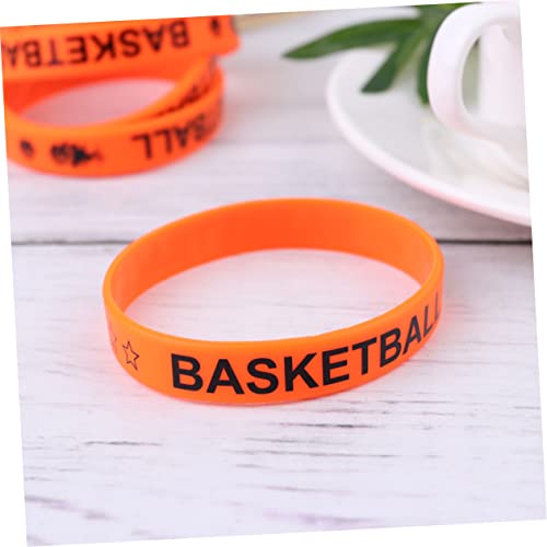 ifundom 25 Stück Teiliges Basketball Armband aus Robustem Silikon Einfarbig Bedruckte Wristbands mit Basketball Unisex Einheitsgröße für Party Festival und Freizeitgebrauch von ifundom