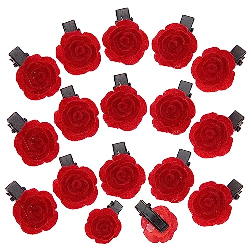 ifundom 25St rosafarbene Haarspange Rote Haare Rosenblumenclips haarschmuck kinder haarspangen Hochzeitshaarspangen für Bräute Haarspange Haarnadeln für Haarnadeln von ifundom