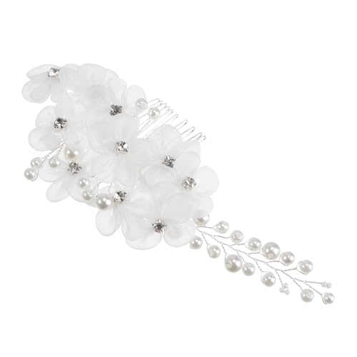 ifundom 2st Hochzeit Kopfschmuck Blumenhaarspangen Für Frauen Haarkamm Aus Kristall Hochzeit Strass Perlen Haarkamm Haarkamm Hochzeit Braut Haarkämme Zubehör Die Blumen Fräulein Weiß von ifundom