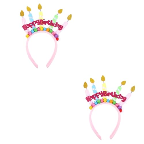 ifundom Haarschmuck 2st Geburtstag Stirnband Prinzessin Tiara Tiara-stirnband Kuchen Kerze Stirnband Alles Zum Geburtstag Banner Stirnband Make-up-stirnband Stoff Hut Abschlussball Kind von ifundom