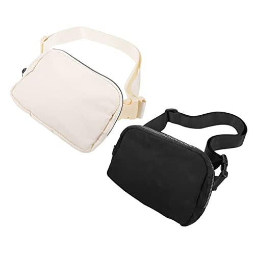 ifundom 2stücke Gürteltasche Für Damen Und Herren Bauchtasche Mit Hüfttasche Sport-Tasche Für Wandern Radfahren Und Einkaufen Tragbar Als Crossback Oder Schultertasche Langlebig Und von ifundom