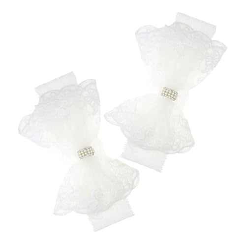 ifundom 2stücke Spitzen Stirnbänder Mit Schleife Für Babymädchen Säuglings Stirnband Kopfbedeckung Neugeborenen Mit Spitze Und Schleife von ifundom