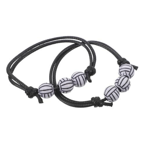 ifundom 2stücke Verstellbare Geflochtene Sportarmbänder Mit Baseballmotiven Bequeme Armbänder Aus Seil Für Jungen Und Mädchen Armbänder Für Verschiedene Sportarten von ifundom