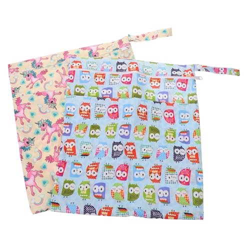 ifundom 2stücke Wiederverwendbare wasserdichte Windeltaschen Mit Reißverschluss Tragbare Wickeltasche Für Fitness Reisen Und Strand Mit Zwei Fächern Für Nasse Und Trockene Sachen Für von ifundom