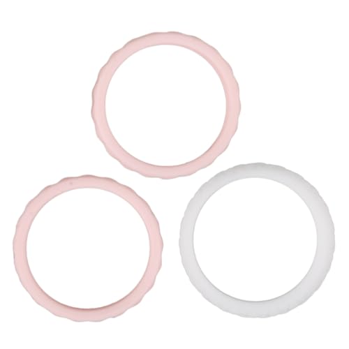 ifundom 3 Stück Elastische Silikonringe Damen Fischschuppenmuster Bequeme Sport und Outdoor Ringe Verlobungsringe Pastellfarben Flexibler Hautfreundlicher Silikonring von ifundom
