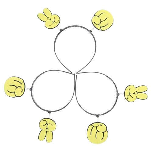 ifundom 3 Stück Teiliges Lustiges Haarband mit Handgesten Tragbares Party Haaraccessoire für Kreative Haarschmuckdekoration für Feiertage und Besondere Anlässe von ifundom