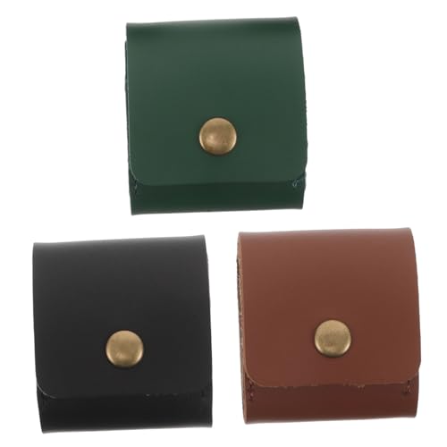 ifundom 3 Stück Teiliges Pu-Leder Pick Holder Faltbare Gitarrenplektrum Tasche mit Fächern Leichter Tragbarer Plectrum Organizer für Akustikgitarren Gitarren Praktisches Zubehör für von ifundom