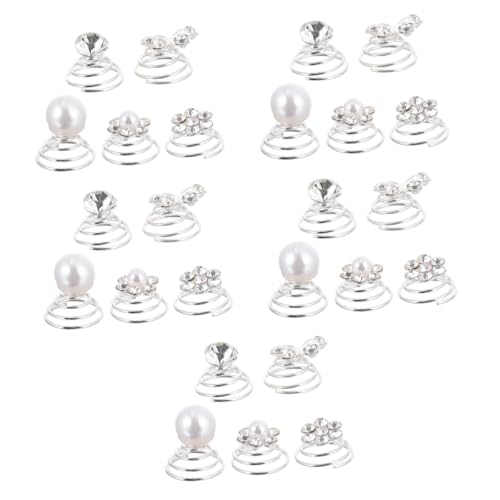 ifundom 300 Stk Spiral Haars Pange Haarnadeln Strass-spirale Spiralförmige Haarspangen Für Frauen Perlenhaardrehungen Haarschmuck Für Zöpfe Schraubzwinge Brautjungfer Hochzeit Perle von ifundom