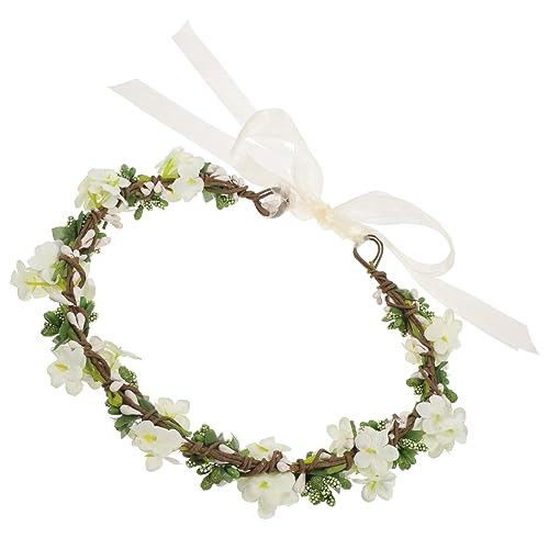 ifundom 3st Blumenstirnbänder Für Mädchen Hochzeit Blumen Haarband Stirnband Mit Blumenkrone Brautkranz Kopfbedeckungen Floraler Kopfschmuck Blumenmädchen Blumenkopfschmuck Weiß Strand von ifundom