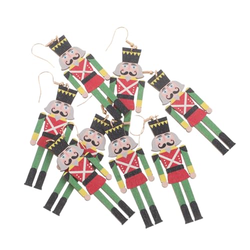ifundom 4paare Holzohrringe Für Frauen Mädchen Weihnachtsschmuck Ohrringe Für Festivals Und Kleine Geschenke von ifundom