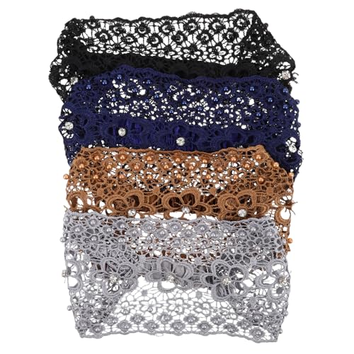 ifundom 4 Stück Elastische Haaraccessoires mit Kunstperlen und Design für Verschiedene Anlässe und Outfits von ifundom