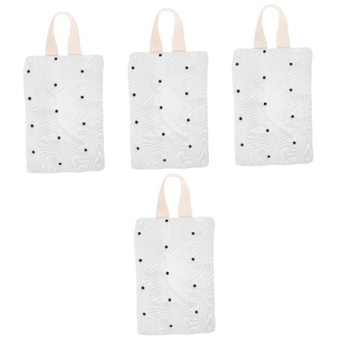 ifundom 4 Stück Feuchttücherpackung Handtuch Wischen -feuchttuchhalter Taschentuch Zum Aufhängen Hängende Aufbewahrung Serviettenetui Reisetuchhalter Reisetasche Gürtel Baumwolle Beige von ifundom