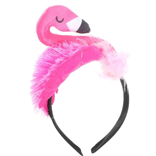 ifundom 4 Stück Flamingo-stirnband Geknotetes Stirnband Für Damen Baby Mädchen Verbeugt Sich Flamingo-hut Haargummis Für Frauen Luau-party Hawaiianisches Stirnband Pop Feder Kind Knoten von ifundom