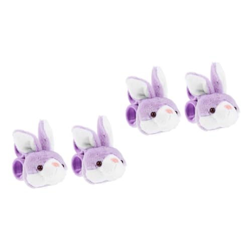 ifundom 4 Stück Kaninchenarmband Handgelenkband Hochzeitsgeschenke Dekorationen Armbänder Zum Plüschtier Kinderspielzeug Tiere Gastgeschenke Violett Urwald Pp-baumwolle Hase Liebhaber von ifundom