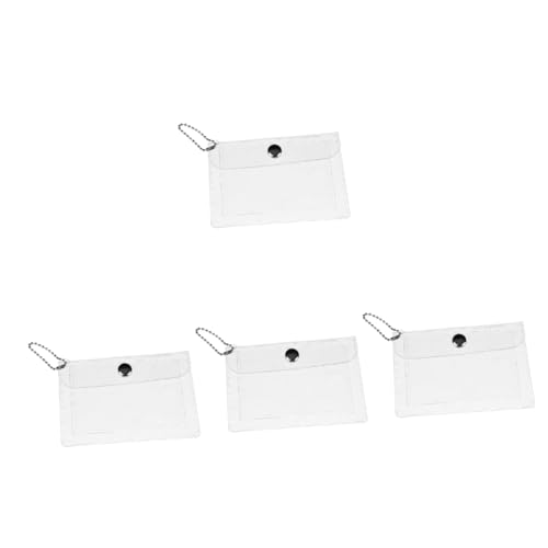 ifundom 4 Stück Transparente Wasserfeste Geldbörse für Frauen Kleiner Münzbeutel mit Schlüsselanhänger für Schule Reisen Strand und Alltag für Teenager und Damen von ifundom