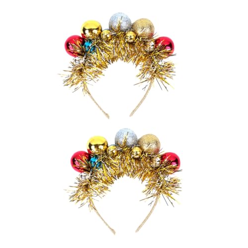 ifundom 4 Stück Weihnachtskugel-stirnband Weihnachts-haarschmuck Weihnachtsdeko Weihnachtshaarspangen Weihnachtliches Haar-accessoire Kind Weihnachten Kopftaste Plastik von ifundom