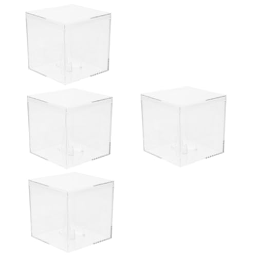 ifundom 4stücke Acryl-Gitarren-Pick-aufbewahrungsbox Transparente Plektrum-Organizer Für Gitarristen Praktischer Reisebehälter Für Picks Kreatives Design von ifundom