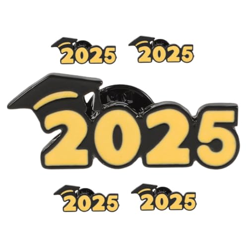 ifundom 5 Stück Abschluss Brustnadeln Graduationsmütze Anstecker Robuste Zinklegierung Abzeichen für Anzüge Kleidung Rucksäcke Dekoration für Absolventen von ifundom