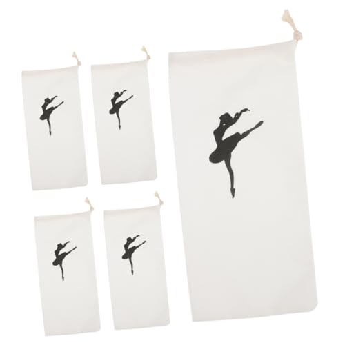ifundom 5 Teilige Ballettschuhtaschen Aufbewahrung Von Spitzenschuhen Ballett Tanz Tasche Mit Kordelzug Tragbarer Reise Organizer Für Tanzzubehör Für Frauen Und Mädchen von ifundom