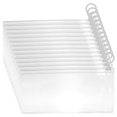 ifundom 50 Stück Transparente PVC-Federmäppchen Mit Reißverschluss Transparentes Federmäppchen Toilettenartikel Prüfungsstifte Federmäppchen Große Kapazität Reisetasche Make-Up-Tasche Für von ifundom