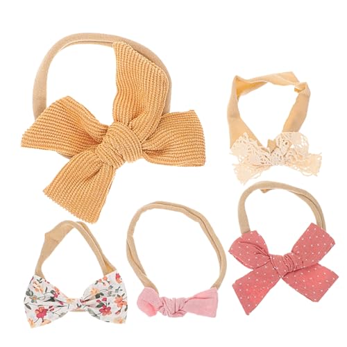 ifundom 5stücke Stirnbänder Mit Schleifen Für Mädchen Elastische Haarschmuck Für Junge Mädchen Und Kleinkinder Bezaubernde Kopfbedeckungen Als Partyaccessoires Und Fotorequisiten von ifundom