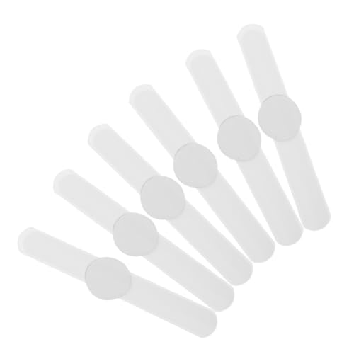 ifundom 6 Stück Weiße Pvc Schnapparmbänder zum Bemalen Leichte DIY Armbänder Robustes Material Sicher für kreative Handwerksprojekte und Party Accessoires von ifundom