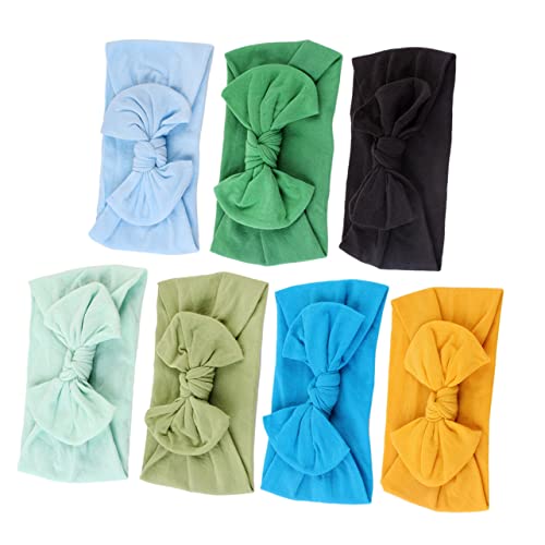 ifundom 7stücke Teiliges Elastische Haarbänder Mit Schleife Langlebige Kopfbedeckung Für Neugeborene Und Kleine Mädchen Für Fotoshootings Und Besondere Anlässe von ifundom