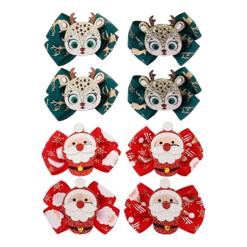 ifundom 8stücke Teiliges Weihnachts-haarspangen Mädchen Süße Glitzer-haarclips Mit Festlichen Motiven Haarschmuck Für Junge Mädchen Und Kleinkinder Zu Weihnachten Für Feiern Und von ifundom
