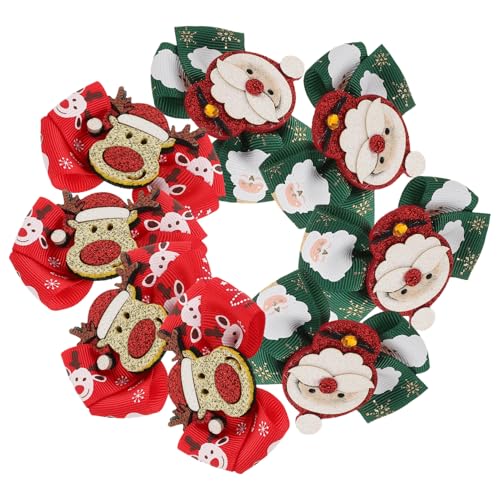 ifundom 8stücke Teiliges Weihnachts-haaraccessoire Mädchen Glitzernde Haarspangen Mit Niedlichem Weihnachtsdesign Für Festlichkeiten Und Partys Langlebig Und Bequem Für Feiertage von ifundom