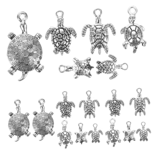 ifundom 90 Stück Antik Silberne Meeres Schildkröten Charms Diy Schmuckherstellung Zubehör für Armbänder und Schlüsselanhänger ifundom 90 Stück Antik Silberne Meeres Schildkröten Charms Diy Schmuckherstellung Zubehör für Armbänder und Schlüsselanhänger von ifundom