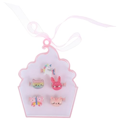 ifundom Box Cartoon Ring Für Kinder Cartoon Mädchen Ringe Kleinkind Katzen Ringe er Für Mädchen Kleine Kunststoff Ring Für er Spielzeug Katze von ifundom