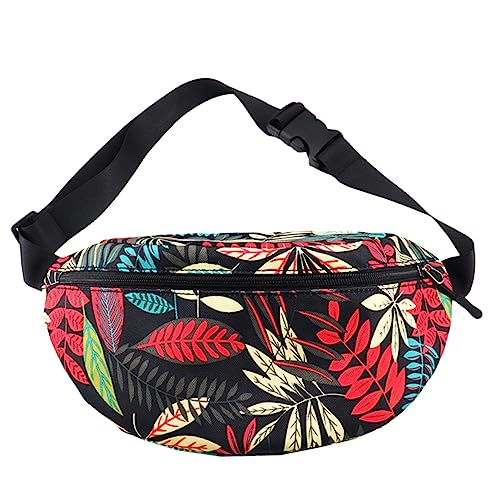 ifundom Brusttasche Aus Nylon Mit Digitaldruck Hüfttasche Für Sport Und Outdoor Reisetasche Mit Reißverschluss Für Telefon Geldbörse Und Schlüssel von ifundom