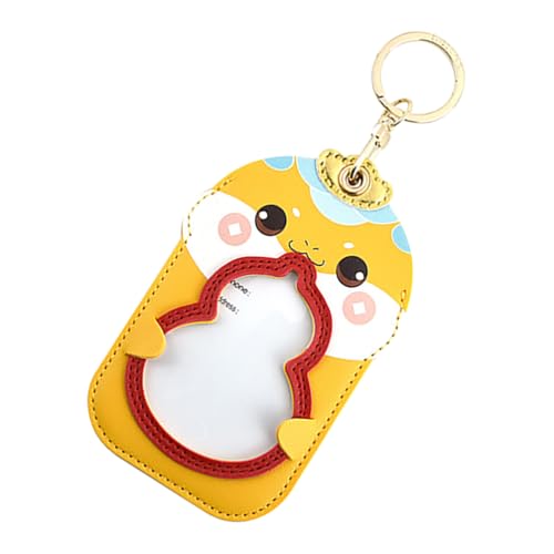 ifundom Zodiac Snake Schlüsselanhänger Mit Doppelten Kartenfächern Chinesische Neujahrsdekoration Für Glück Stylischer Und Praktischer Schlüsselhalter Für Kreditkarten Und Id-Karten von ifundom