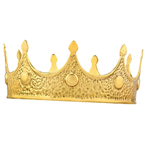 ifundom Geburtstagskrone Glänzende Krone Stirnband Zum Ersten Geburtstag Königin-kronen-hut Vintage-königs-stirnband Vintage Königskrone Prinzenkrone Golden Cosplay Schmuck Legierung Braut von ifundom