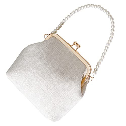 ifundom Geldbörsen Und Handtaschen Mit Kussverschluss Rockabilly Stilvolle Umhängetasche Umhängetaschen Für Damen Crossbody Umhängetasche Für Damen Fräulein Schultertasche Rock'n'roll Weiß von ifundom