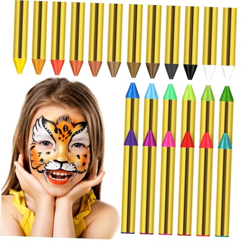 ifundom Gesichtsbemalung Stifte Farben Umweltfreundliche Öl-wachsmalstifte Für Halloween Cosplay Und Performance Einfache Anwendung Wasserlöslich Hautfreundlich von ifundom
