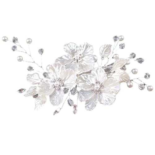 ifundom Haarschmuck Blumen Für Frauen Hochzeit Haarnadel Blumen- Hochzeit Kopfschmuck Hochzeitskristalle Haarnadel Kristall-seitenclips Strass Hochzeit Strasssteine Braut Mosaik von ifundom