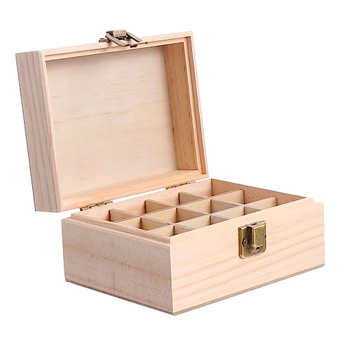 ifundom Kasten Box Mit Ätherischen Ölen Diffusor Ölhalter Holzregal Für Ätherische Öle Ätherisches Öl Display Holz Etui Für Ätherische Öle Flaschen Organizer Ländlich Tragetasche Hölzern von ifundom