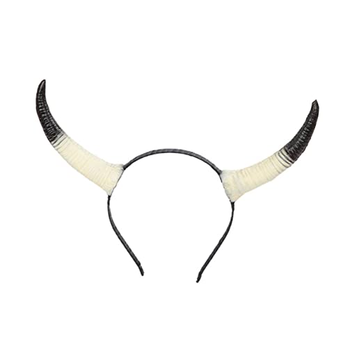 ifundom Kopfschmuck Aus Horn Teufel Kopfschmuck Gothic Hörner Kopfbedeckung Halloween-haarreifen Stirnband Aus Horn Gotischer Horn Dämon Stirnband Teufels Haarband Tier Ziegenhorn Pu von ifundom