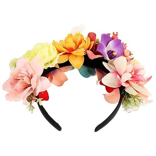ifundom Künstlicher Blumenhaarschmuck Blütenkrone Für Hochzeiten Und Partys Verstellbares Haarband Mit Zarten Blumen Für Brautjungfern Und Fotoshootings von ifundom
