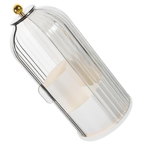 ifundom Desktop Kosmetikhalter Mit Drehfunktion Transparenter Staubschutz-make-up Organizer Für Pinsel Und Kosmetikartikel Für Schminktisch Und Badezimmer Stilvoller von ifundom