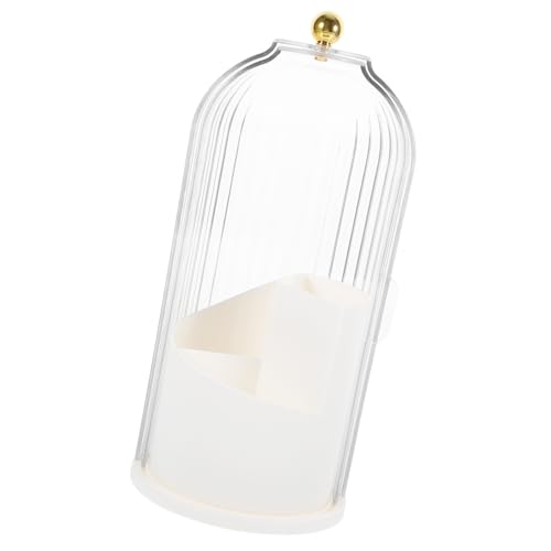 ifundom Desktop Kosmetik Organizer Mit Rotierbarem Design Transparentes Makeup Pinsel Für Schminktisch Und Badezimmer Staubdicht Mit Deckel Für Kosmetik Und Schreibwaren von ifundom