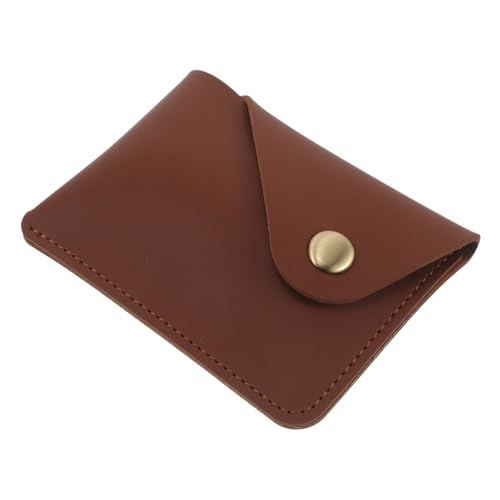 ifundom Mini -wechselkartenbeutel Vintage -Brieftasche Kartenhalter Mini-Geldbeutel Portemonnaie Für Wechselgeldhalter Münzbaus Schlankes Kartenetui Visitenkartenbeutel Braun Pu-Leder von ifundom